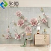Guangzhou factory supply waterproof flower print bedroom art 8d embossed surface 3d leaves kids room wallpaper