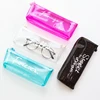 Multifunctional Ladies Girls Letters Printed Transparent PVC Glitter Cosmetic Bag Pencil Case