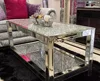 Guangdong manufacturer crushed diamonds top mirrored coffee table