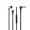 Free sample luxurious metal housing 90 deg jack in ear earbuds wired