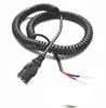 electric Tea picker spiral cable with C13 connector TPU coiled cord