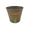 Luxury style decorative raw material metal round wall mounted flower pot use on garden planter