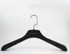 LY277 Soft touch men's coat hanger customize color rubber coated plastic cloth hanger