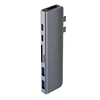 Best Selling 7 In 1 usb Type C HUB To HD MI + PD*2 + SD/TF Card Reader + USB 3.0*2 For MacBook Pro