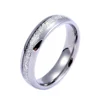 Dropshipping Quality Shining Polished Comfort Fit Meteorite Silver Tungsten Carbide Wedding Band Rings