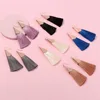 2019 Bohemian Gold Plating Fan Tassel Earrings Brushed Cap Silk Fringe Tassel Hook Earrings