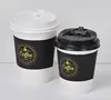 Customized Logo 12 Oz Black Top Quality/design/selling Kraft Coffee Double Wall 10oz Paper Cup