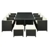Sigma good quality outdoor cafe table and chairs furniture cube rattan dining sets