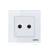 Wall mount tempered glass double TV television socket outlet
