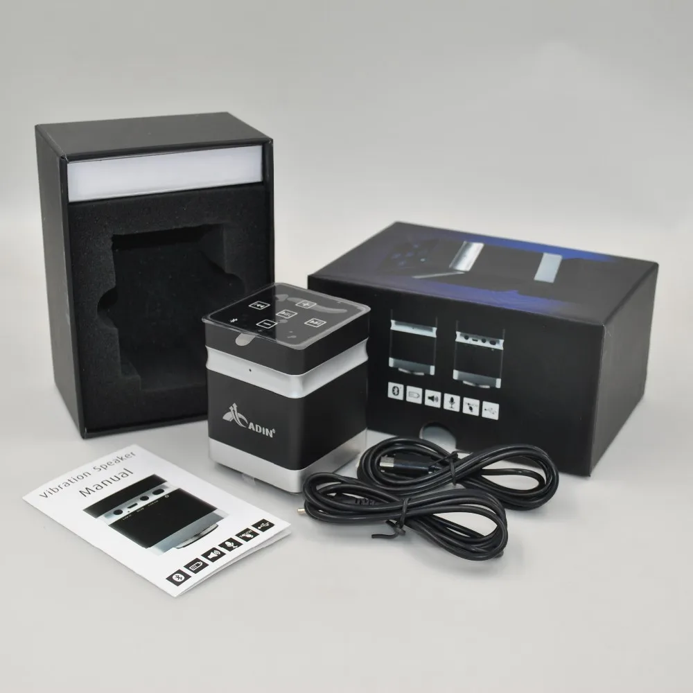 Black Aluminum Vibration Speaker,26w Vibration Speaker With Sound Waver