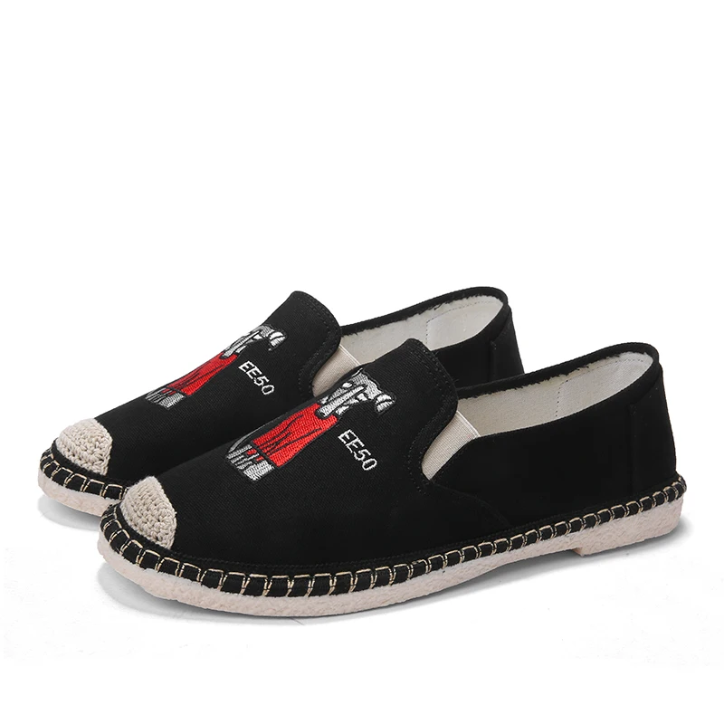 
New Stylish Men Fashion Casual Cloth Shoes Canvas Flat Slip-on Loafers Espadrille Leisure Walking Sneakers Moccasins Boat Shoes 