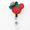 felt red mouse heard yoyo ID Name Card Retractable Badge holder Reel