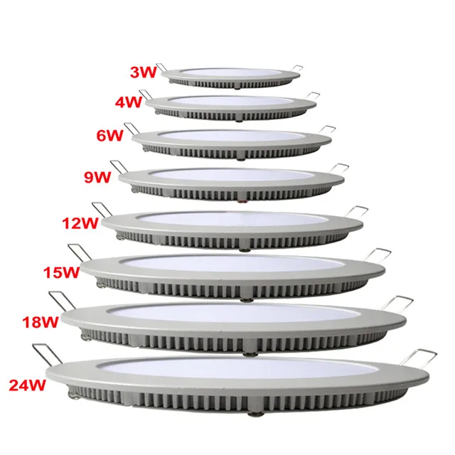 Quantex slim aluminum 3000k 4000k 6000k 18w round led panel light