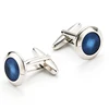 XUSHI Drip Button Solid Color Business Simple Blue Casual Fashion Cufflinks Creative XK18S019