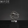 Mayco Small Metal Round Cube Figurine Wedding Decorations Interior Accessories Home