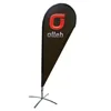 Wholesale 2.8m 3.3m 4.5m 5.1m and 5.5m height Feather flying Flag /Advertising fabric teardrop flags Fixed Base