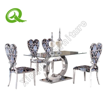 Moderna Sala Da Pranzo Mobili In Vetro Temperato Tavolo Da Pranzo Sedie Buy Tavolo Sedievetro Tavolo Sedievetro Temperato Tavolo Sedie Product On