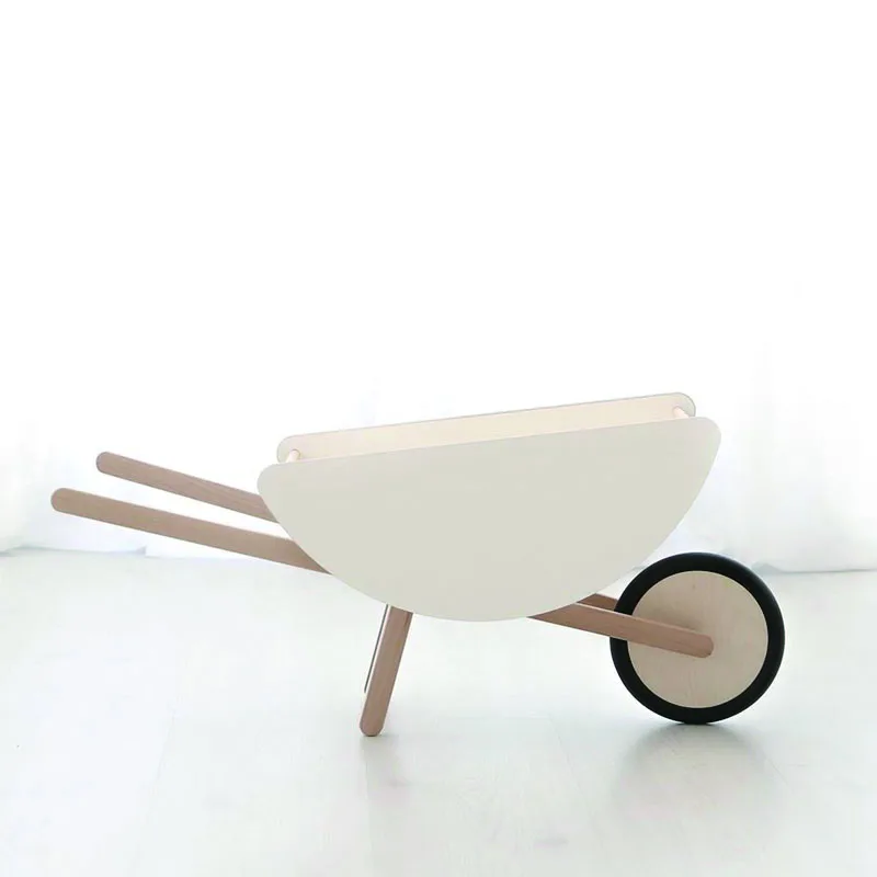 kids wooden wheelbarrow