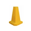 22 Inch 56 cm Plain Yellow PE Pyramid Triangular Shape Traffic Cone Road Cone with NO Parking Sign