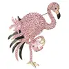 Wholesale extra large fashion design rhinestone flamingo brooch