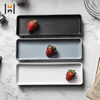 New item economic ceramic rectangle plate for wholesale