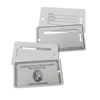 Plastic travel luggage tag with white signature panel