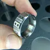 Custom cnc milling precise Brushed Titanium Ring