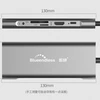 9 ports in 1 usb C adapter with RJ45 network/ PD/ SD/TF card reader+ 3 port 3.0 usb A / headphone Type C HUB