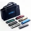 T003 east top profession beautiful 10holes musical instruments colourful blues harmonica set competitive price