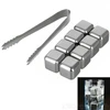 Whiskey Stones Ice Cubes, Set of 10 Stainless Steel Ice Cubes Reusable Chilling Frozen Rocks for Whiskey Wine Beverage Juice or