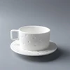 90-240ml Restaurant white Ceramic Tea Cup Saucer Chaozhou tableware design Ceramic Coffee Cups Saucer Cafe Cups Mugs Saucers