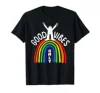 Women's T Shirts Good Vibes Only Rainbow Print Girls Tee Wholesale