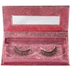 Mink Eyelash Pink and Blue Glitter Mink Lash Box Packaging Boxes Eeylash Case Custom Logo