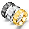 Wholesale High Quality Customized Titanium Stainless Steel Smooth Surface 8MM Ring for Men
