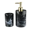 Popular Marble Effect Resin Hotel Bathroom Accessory Set