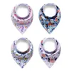 disposable Adjustable Fasteners Durable Stitching Machine Washable cartoon teething drooling bandana bibs