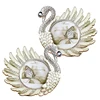Swan Shape Pewter Desktop Photo Frame