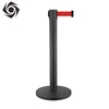 Custom 4 Meter Crowd Control Stanchion Expandable Belt Barrier Posts With Retractable Belt