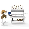 carton box packing tables industrial storage warehousing packing workbench with picking cart