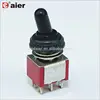 MTS-203 DPDT 6P ON OFF ON Waterproof Electric Toggle Switch With Cover