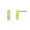 CZCITY Brush Solid 925 Sterling Silver Post Dainty Mini Bar Stud Earrings for Women Fine Jewelry Boucle D'Oreille Femme