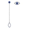 Special irregularity 925 silver eyes shape earrings