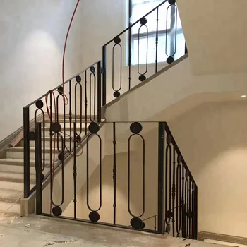 Modern Design Luxury Interior Wrought Iron Handrail \/ Outdoor Wrought Iron Stair Railings - Buy 