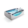 2 person whirlpool glass skirt massage bathtub with double jets