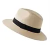 Customized High Quality Paper Straw Sun Hats Women Man Fashion Decoration Big Brim Beach Summer Panama Straw Hat