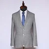 OEM grey boyfriend blazer 5 piece mens silver wedding suit