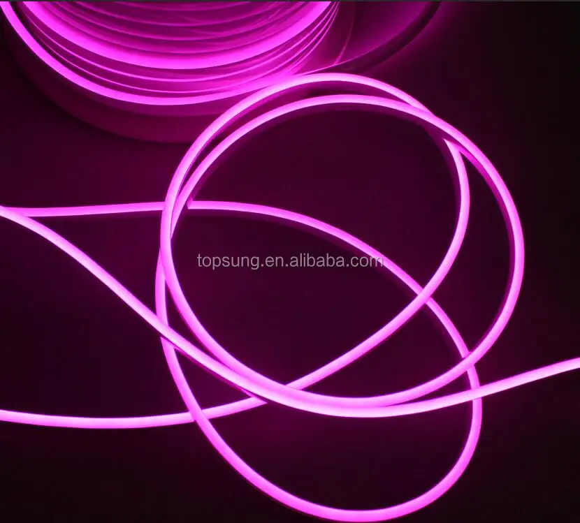115v mini pink smd led neon 2835 6mm 12mm silicon strip topsung lighting SLX-NF-613