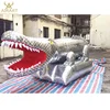 6m long silver inflatable airblown alligator balloon for promotion