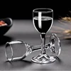 New Design Customized Mini Wine Whiskey Drinking Shot Glass with stem