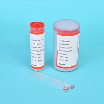 Laboratory Glass Hematocrit Blood Collection Disposable Micro Capillary ...